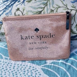Kate Spade Pink Glitter Sparkle Pouch